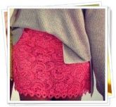Saia de renda rosa pink!
